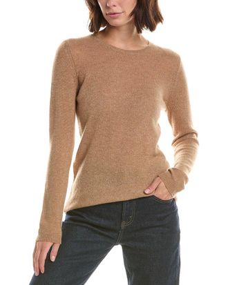 Fort&eacute; Cashmere Basic Crewneck 100% Cashmere Sweater