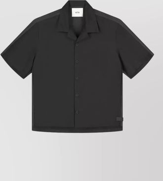 Arte nylon linen shirt regular cut short sleeves
