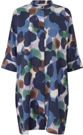 Masai MaIosetta 3/4 Sleeve Round Neck Dress in Navy Blazer at Nordstrom, Size Xx-Large