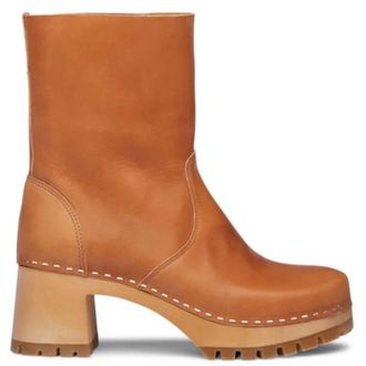 Swedish Hasbeens Womens Plain Boot In Natural