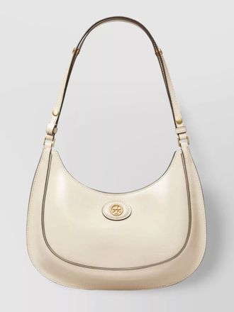 Tory Burch crescent brushed leather shoulder bag