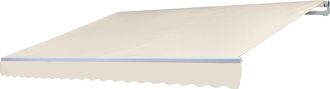 Hhg Funda De Recambio Para Toldo T790, Toldo De Brazos Articulados Funda De Recambio Protecci&oacute;n Solar, 4x3m, Crema Acr&iacute;lica