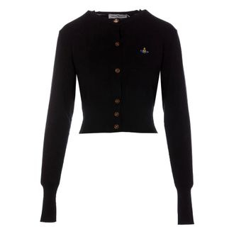 Vivienne Westwood Cardigans, female, Black, Size: XS Cardigan Bea Cropped