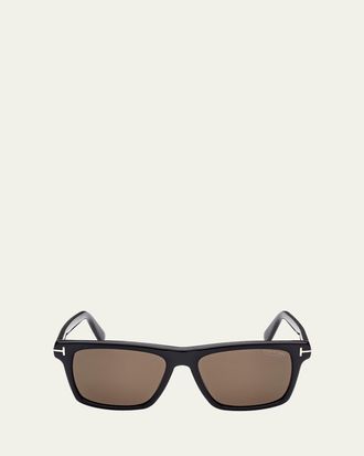 Tom Ford Mens Buckley-02 Square Polarized Sunglasses
