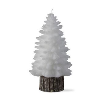 Tag Spruce Tree Shaped Candle in White at Nordstrom