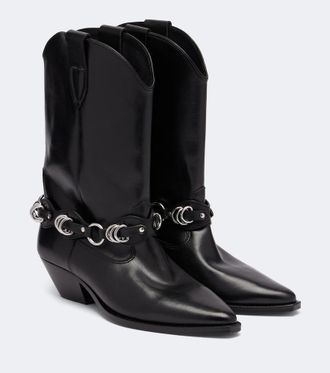 Isabel Marant Duerto embellished leather cowboy boots