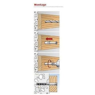 Fischer 50x Taco De Eje Largo Sxr 10 X 52 Mm Fus Tornillo Hexagonal Con Arandela - 502456