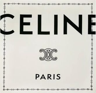 Celine Cadre Chain Foulard 90 - Accessories - Mujer - Blanco - ONE SIZE