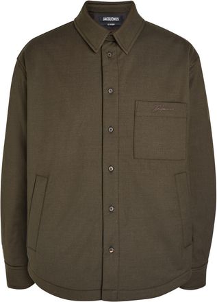 Jacquemus La Chemise Boulanger Quilted Stretch-wool Jacket - Khaki - 52 (IT52 / XL)