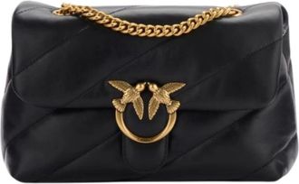 Pinko Love Puff Classic Shoulder Bag - Dames - Schoudertassen - Zwart - ONE Size - Tassen