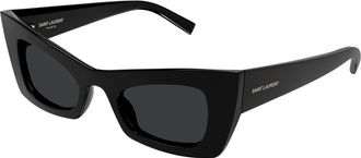 Saint Laurent SL 702 001 Womens Sunglasses Black Size 49