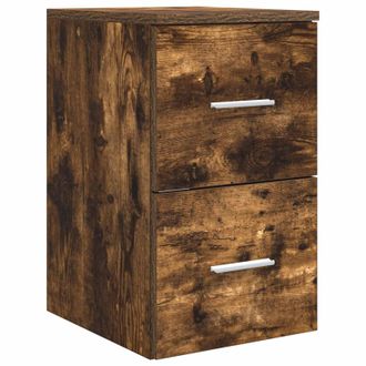 vidaXL Gabinete De Ba&ntilde;o Intermedio Roble Ahumado 30 X 44,5 X 50 Cm Vidaxl