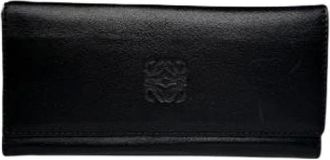 Loewe Pre-owned Wallets, female, Black, Size: ONE SIZE Pre-owned Leather Wallet