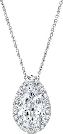 Tilla 14kt Luxsly witgouden halsketting met diamant - Zilver