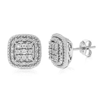 Vir Jewels 1/8 cttw Lab Grown Diamond Composite Earrings in Sterling Silver With Push Backs For Women