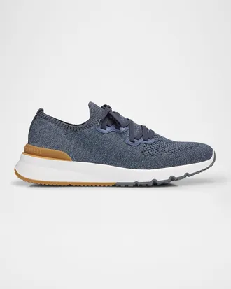 Brunello Cucinelli Men & apos;s Melange Knit Runner Sneakers