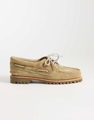 Timberland Heritage Noreen - Scarpe da barca in camoscio beige medio-Neutro