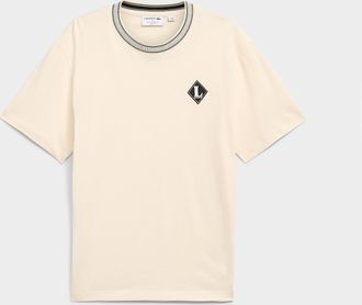 Lacoste Mens Elaborate knit collar T-shirt