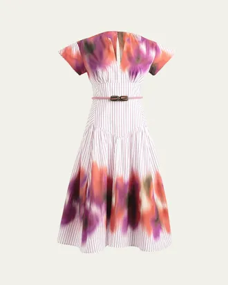 Silvia Tcherassi Antia Belted Midi Dress