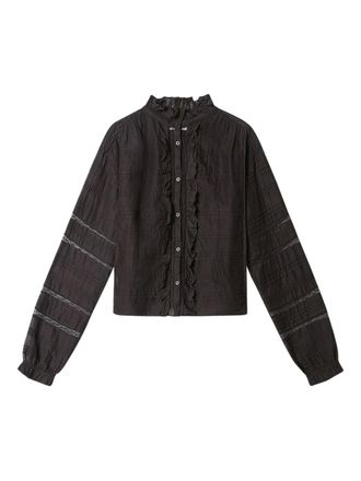 Isabel Marant Peline blouse met ruches - Zwart