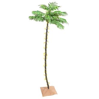 vidaXL Vidaxl - Palmera Artificial Con 136 Led Blanco C&aacute;lido 220 Cm