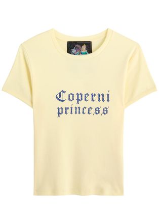 Coperni Printed Cotton T-shirt - Yellow - S (UK8-10 / S)