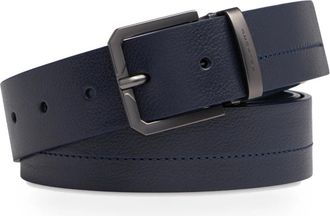 Piquadro Russel Leren Riem - Heren - Riemen - Blauw - ONE Size - Leer - Accessoires