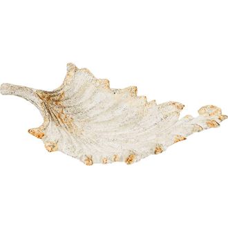 Foreside Home And Garden Leaf Trinket Dish Antique White Cast Iron at Nordstrom