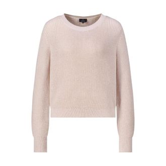Monari Basic gebreide trui met Lurex - Dames - Truien - Roze - Maat: XL Katoen