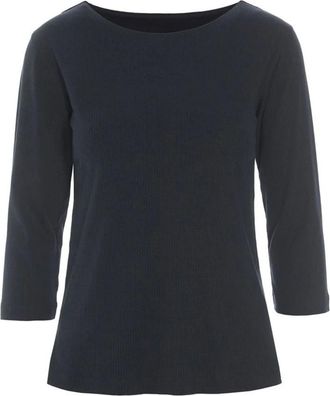 Bitte Kai Rand Tops, Dames, Zwart, 2Xl, Katoen, Ribbed Jersey Blouse