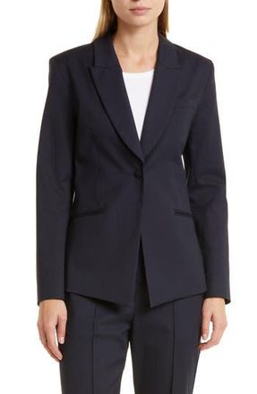 TWP The Jillian One-Button Blazer in Midnight at Nordstrom Rack, Size Large