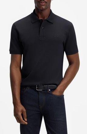 BOSS Pallas Solid Cotton Piqu&eacute; Polo in Dk Bu at Nordstrom, Size Xxx-Large