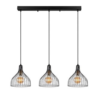 Concept Usine L&aacute;mpara de techo de metal negro - 3 l&aacute;mparas