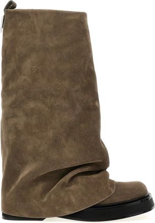 The Attico Dames, Schoenen, Grijs, Maat: 38 EU Leer