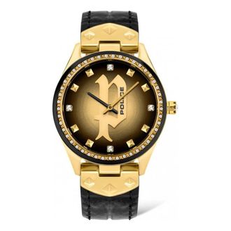 Police Pongua Horloge - Dames - Horloges - Geel - ONE Size - Leer - Accessoires