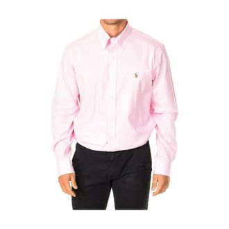 Ralph Lauren Gestreept overhemd - Heren - Casual Overhemden - Roze - 2XL - Katoen - Overhemden