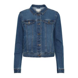 Ichi Chaqueta Vaquera Lavada Med. Azul - Jackets - Mujer - Azul - S