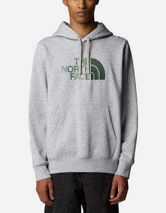 The North Face Mens The North Face Mens Drew Peak Hoodie Pullover Hooded Tops - Grey - Size: 38