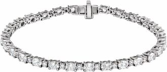Diamond2Deal 14k Gold 5 1/2 CTW Lab-Grown Diamond Line Bracelet 7