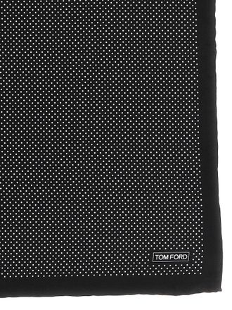Tom Ford Silk Polka-Dot Scarf - Black