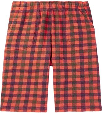 ERL checked shorts - men - Cotton - S - Orange