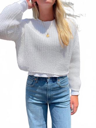 Forte_Forte Gummy Organic Cotton Blend Rib Knit Sweater In White
