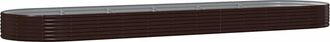 vidaXL Jardinera Arriate Acero Galvanizado Marr&oacute;n 523x140x36cm Vidaxl