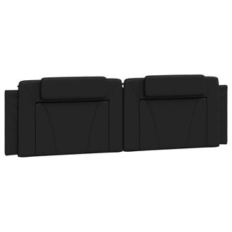 vidaXL Cabecero De Cama Acolchado Cuero Sint&eacute;tico Negro 180 Cm Vidaxl