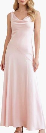 Needle & Thread Evangeline Satin Cowl Neck Gown in Shell at Nordstrom, Size 12