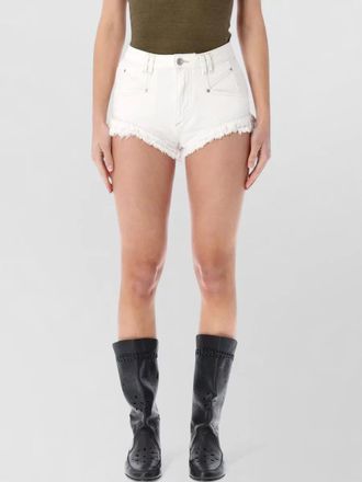 Isabel Marant eneidala denim mini shorts belt detail