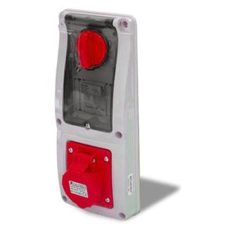 Rosi Collection Presa interbloccata verticale con sezionatore, ad incasso, con portafusibile, 380V, 5 poli, 16A, IP54 - Rosi 16.3414R6-I