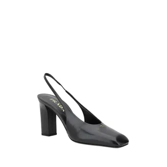Prada Womens Black Calf Leather Pumps