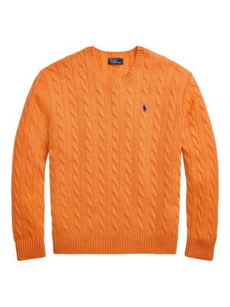 Polo Ralph Lauren cable-knit sweater - women - Cashmere/Wool - S - Orange