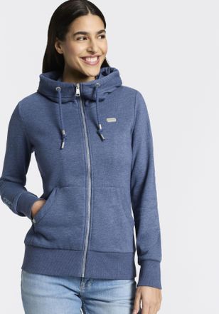 Ragwear Kapuzensweatjacke RAGWEAR NESKIA ZIP A O, Damen, Gr. XXL, night blau, Sweatware, Obermaterial: 70% Baumwolle, 30% Polyester, gemustert, normal, Rundha